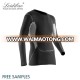 Black Dry Fit Bodybuilding Wear Compression Long Sleeves Fitness Clothing With Grey Mesh Training Jogging Wear