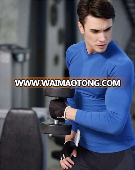 2018 New Men's Quick Dry Compression Shirt Long Sleeve Running T-Shirt Men Sport Jogging Fitness T Shirt Training Suit